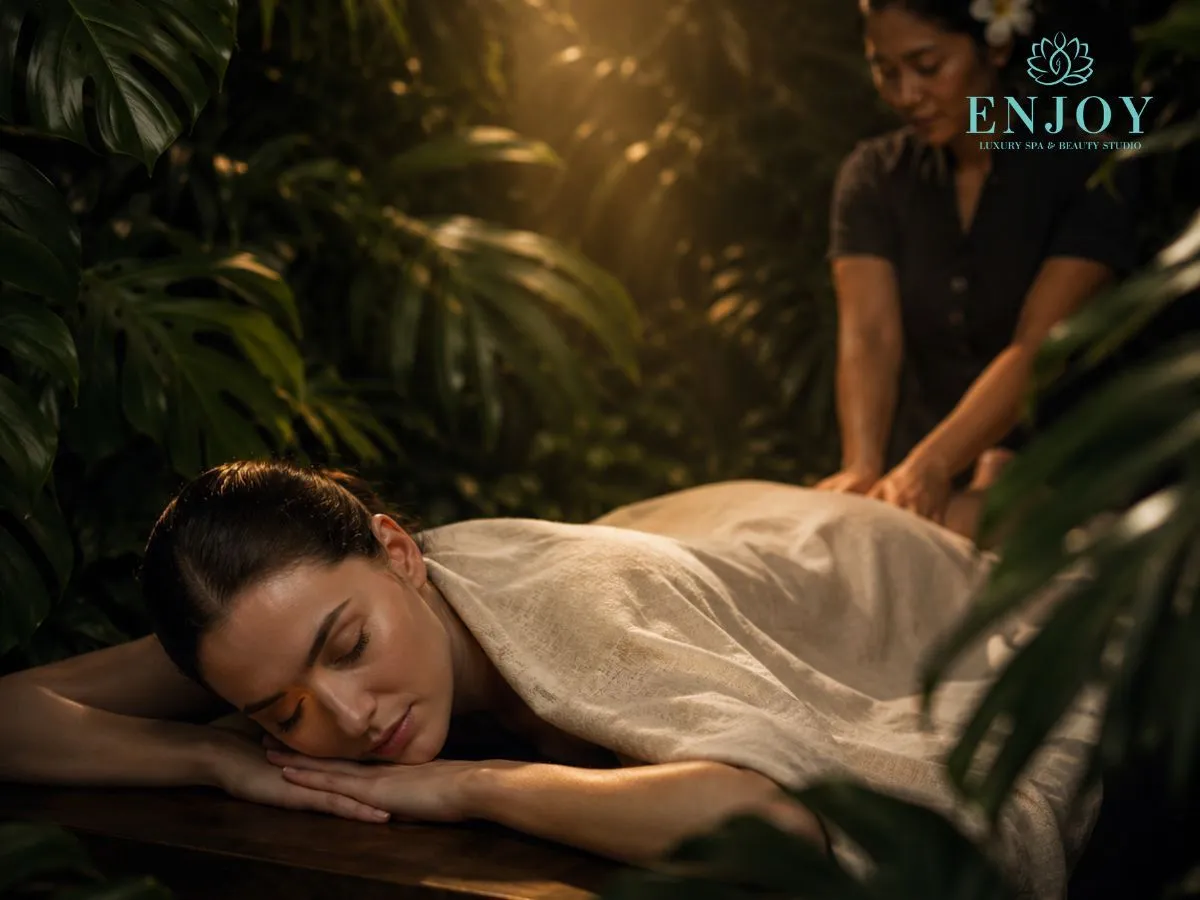 Sleep of Giants spa program — intensive black soap scrub and a 90-min massage, Enjoy Spa
