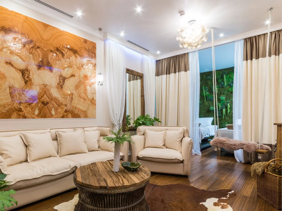 Sauna relaxation area — lounge at Enjoy Spa near Yugo-Zapadnaya, Moscow