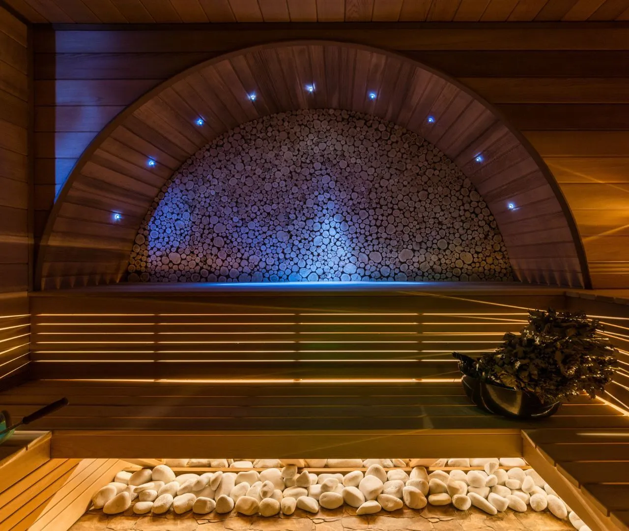 Sauna in Moscow — Finnish sauna of Canadian cedar with an IKI stove, Enjoy Spa