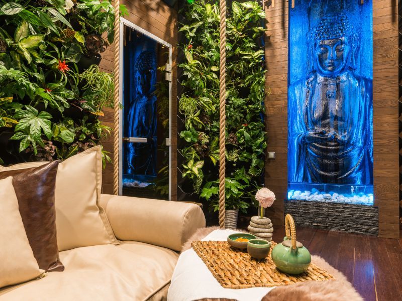 Lounge area for relaxing between treatments at Enjoy Spa