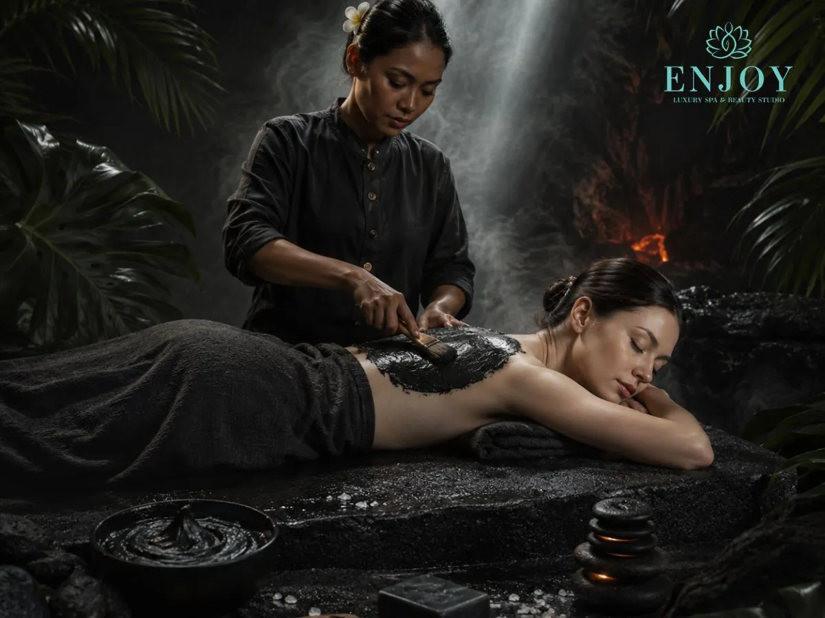 Volcanic Ash detox program — mud mask and drainage massage, Enjoy Spa Moscow