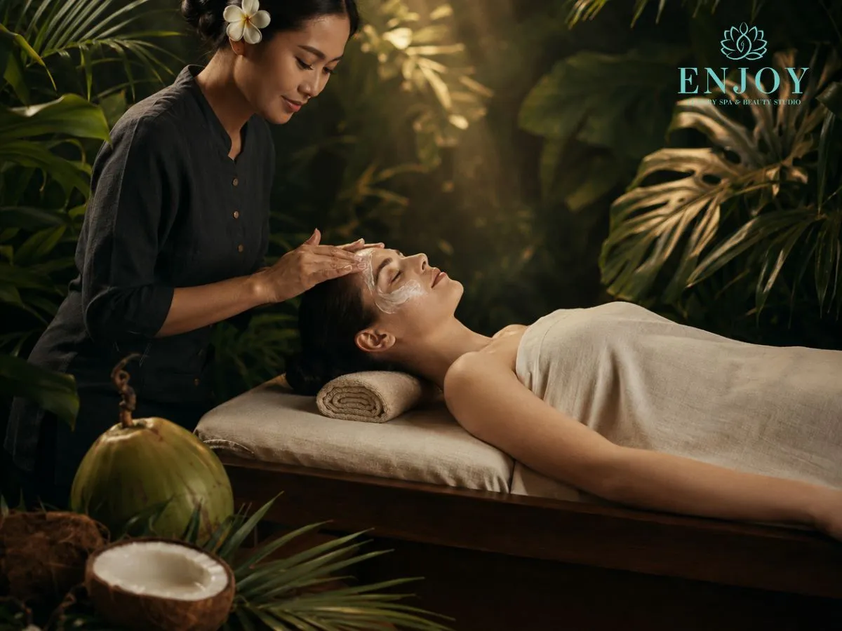 Tropical spa program Coco Loco in Moscow — coconut and pineapple, Enjoy Spa
