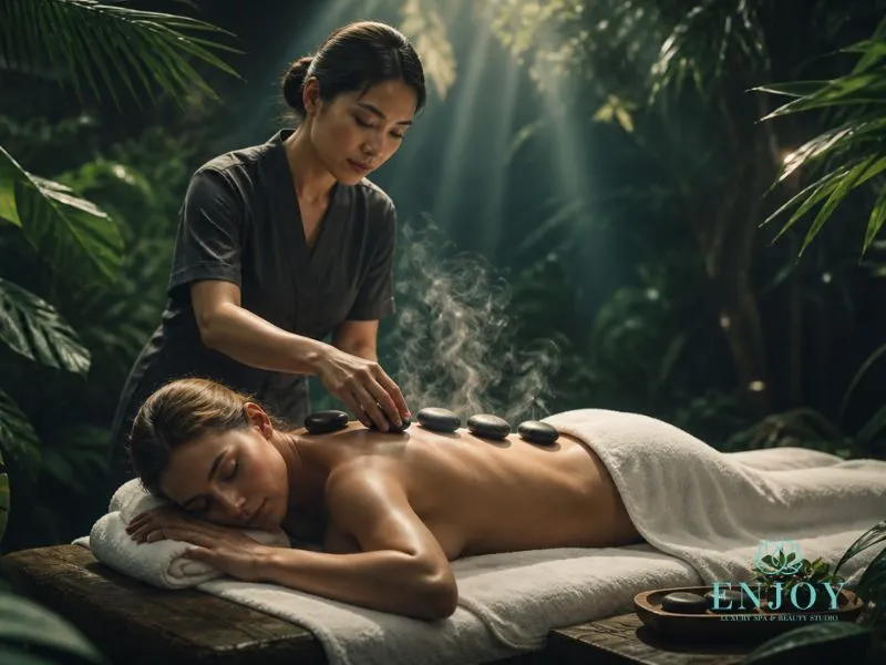Hot stone massage — Enjoy Spa, Moscow